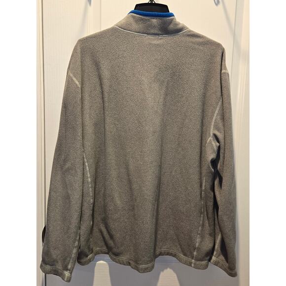 The North Face mens XL Half Zip Gray Fleece Mock Neck Pullover - Picture 2 of 5